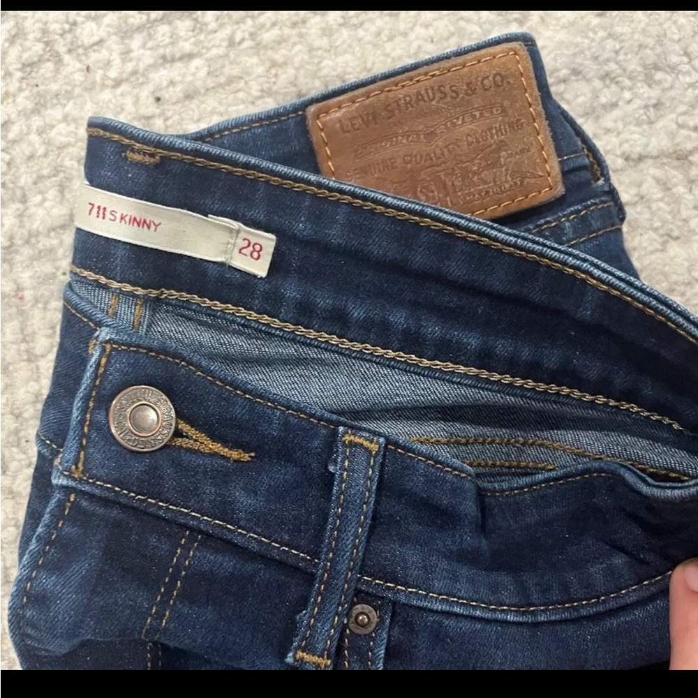 Levi Strauss & Co. 711 Skinny Denim Jeans Women's 28 Dark Wash